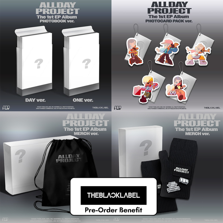 ** [Pre-Order] ALLDAY PROJECT - 1st EP Album 'ALLDAY PROJECT' MERCH ver. + The Black Label Pre-Order Benefit (Choose version) [Random,Set]