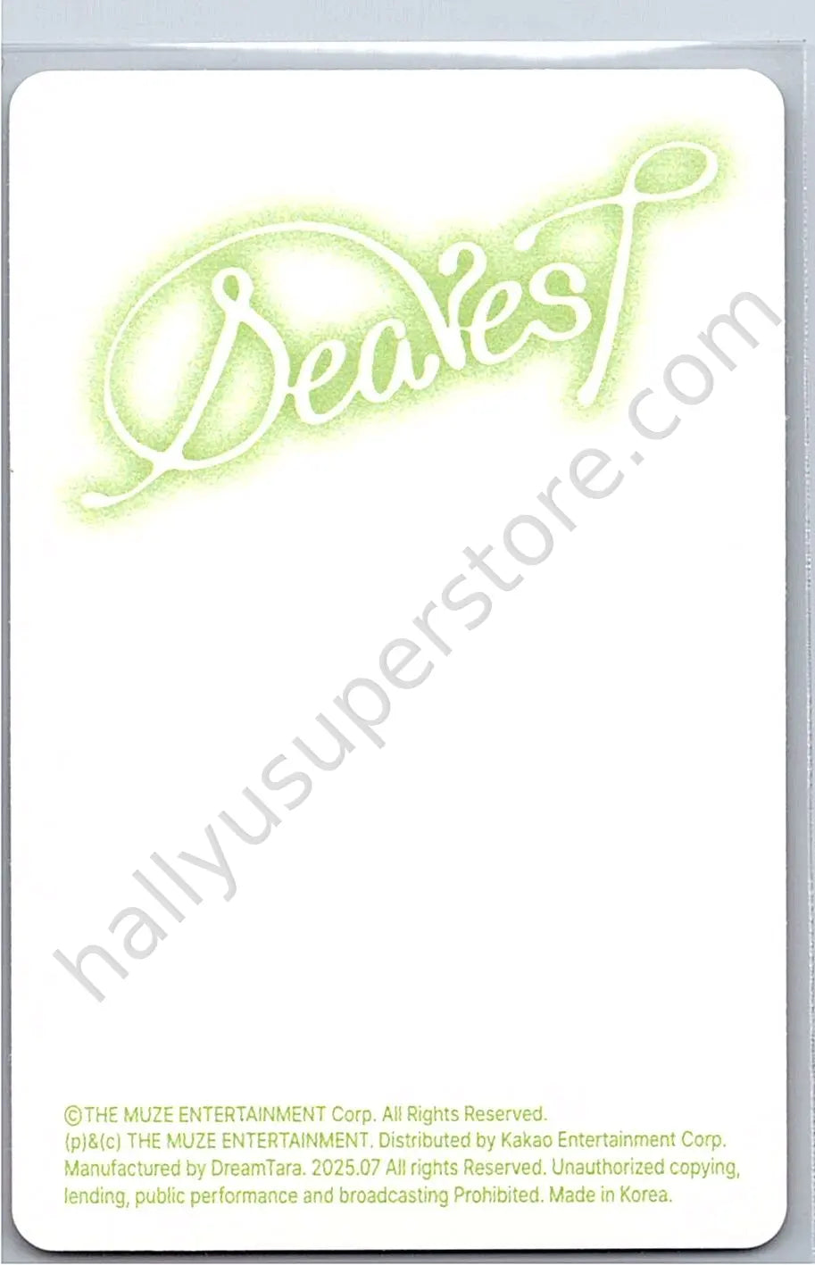 RESCENE - Woni - Dearest album photocard dear version