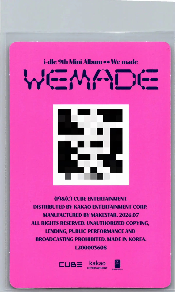 I-DLE "We made" - Official Photocard (POCAALBUM Ver.) [26.07.07]