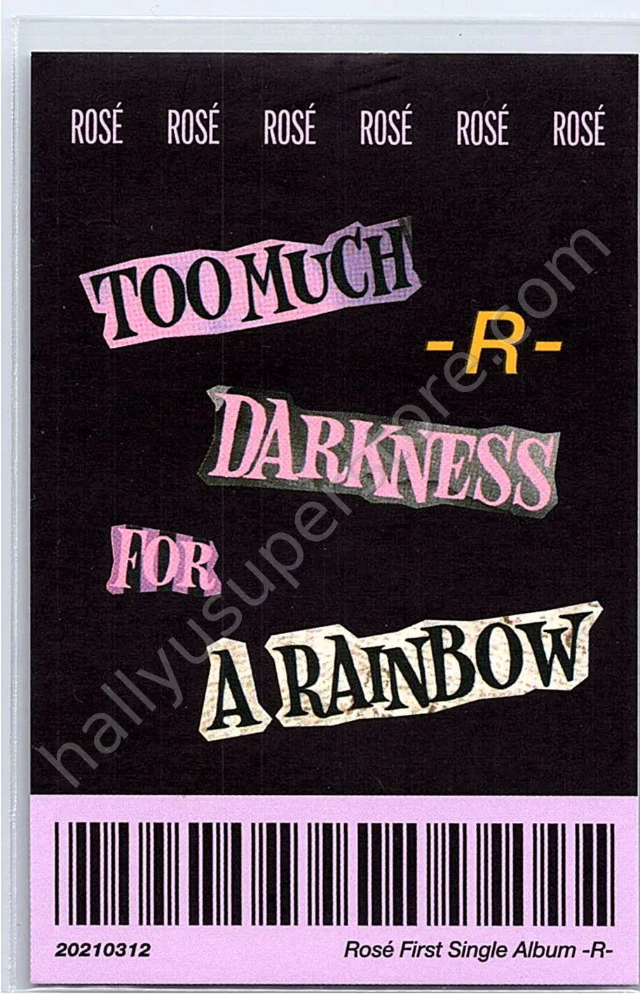 BLACKPINK - Rosé - -R- (Rosé solo) pob (pre-order benefit) yg select