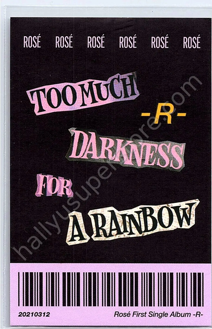 BLACKPINK - Rosé - -R- (Rosé solo) pob (pre-order benefit) yg select