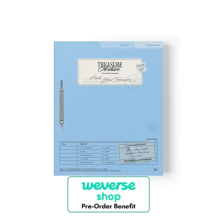 [Pre-Order] TREASURE - TREASURE ARCHIVE : TREASURE 6th ANNIVERSARY + Pre-Order Benefit