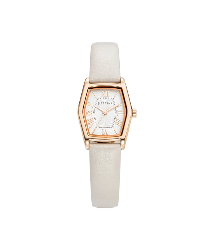 ** IU PICK - jestina NUOVO TEMPO leather watch  Black & White (custom-made)