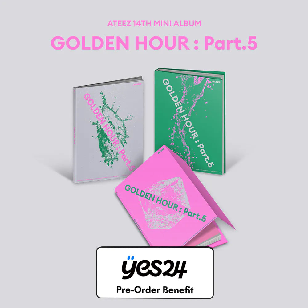 [Pre-Order] ATEEZ - 14TH MINI ALBUM "GOLDEN HOUR : Part.5"(Photobook Version) + Pre-Order Benefit (Choose Version)