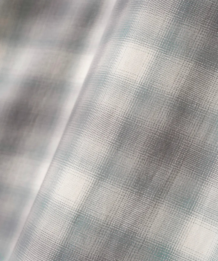 **QWER -Magenta Ombre checkered flare shirt [Green]