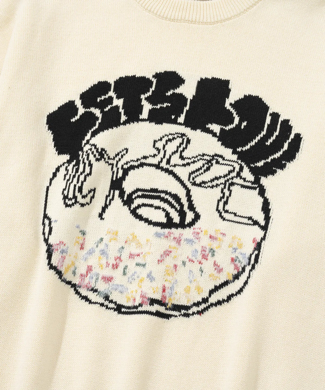 **QWER -Siyeon Let's love donut round knit IVORY