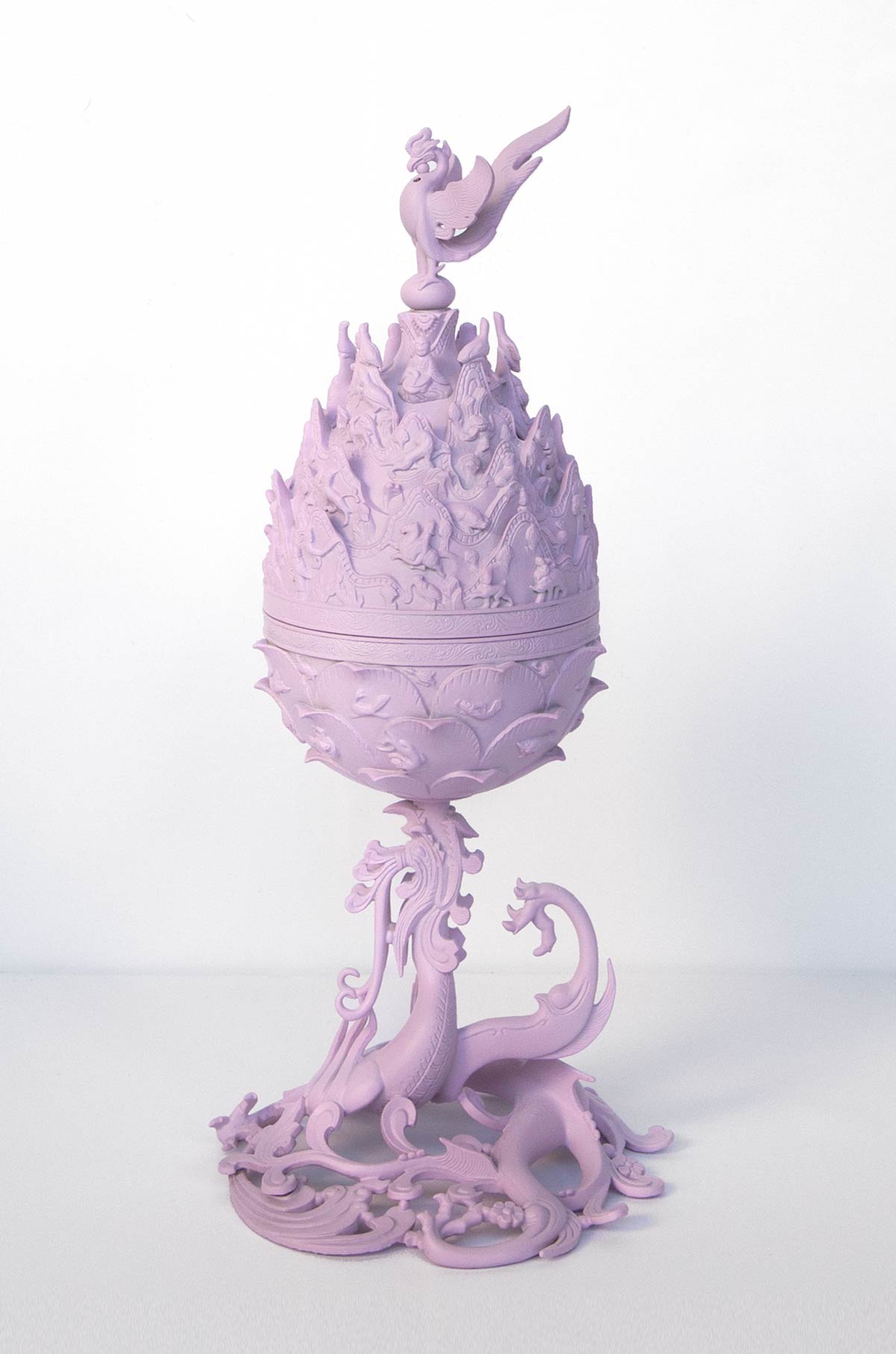 **  Gilt-bronze incense burner miniature