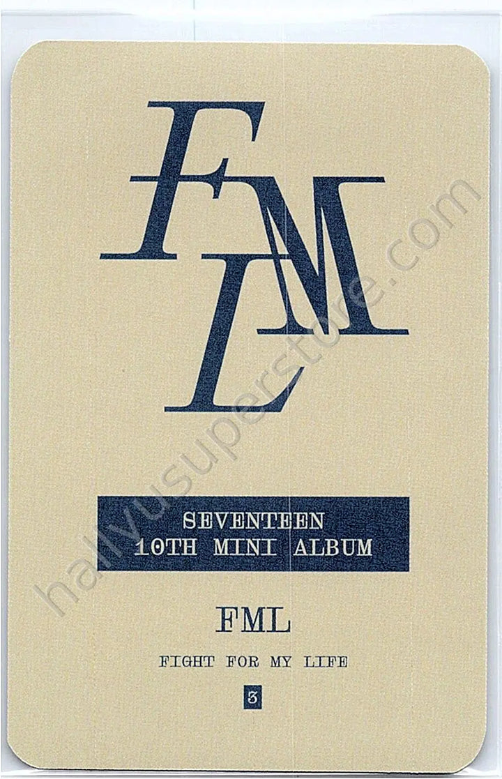 SEVENTEEN - Seungkwan - FML carat version pob (pre-order benefit) yes24