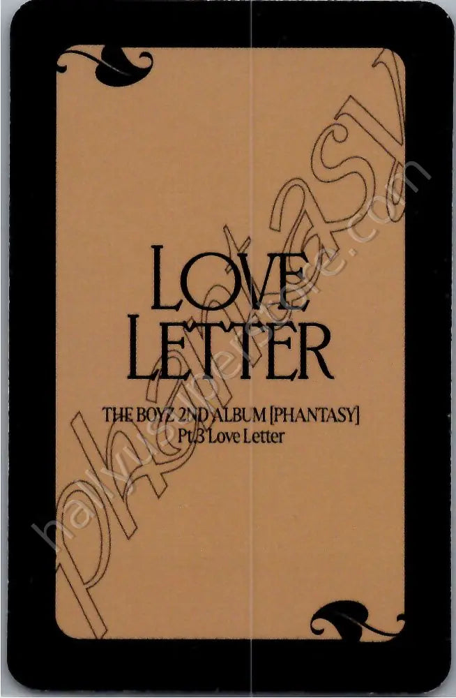 THE BOYZ - Eric - Phantasy Pt. 3: Love Letter album photocard non-random platform version write version