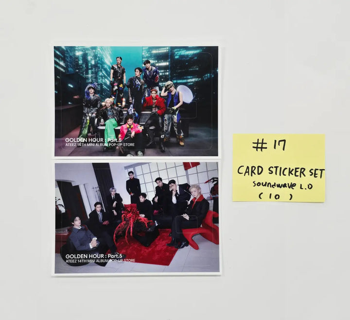 ATEEZ "GOLDEN HOUR : Part.5" - Soundwave POP-UP Lucky Draw Event Photocard, Card Sticker [26.06.26]