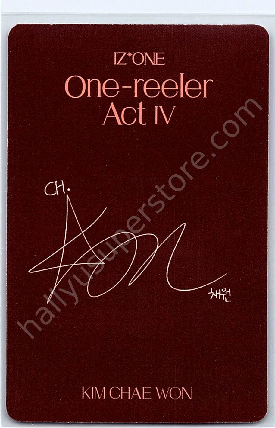 IZ*ONE - Kim Chaewon - One-reeler / Act IV photocard set pob (pre-order benefit)