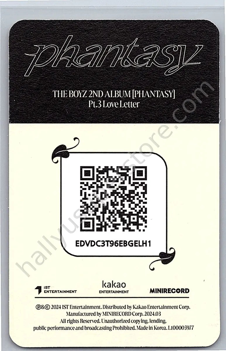 THE BOYZ - Eric - PHANTASY Pt.3 Love Letter