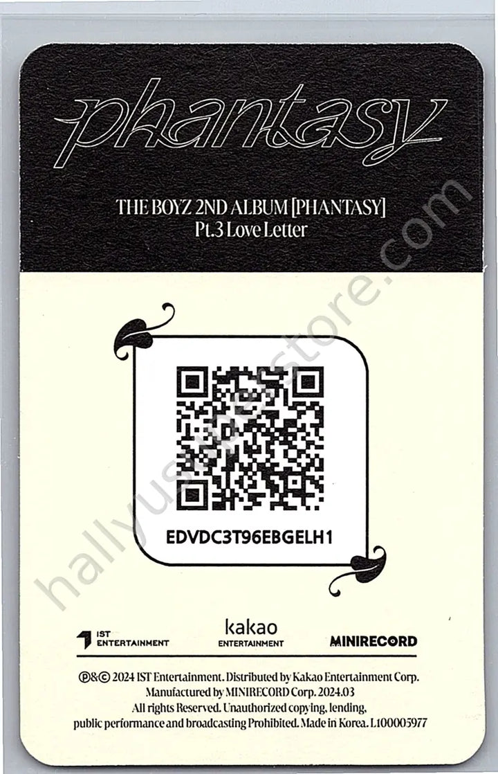 THE BOYZ - Eric - PHANTASY Pt.3 Love Letter