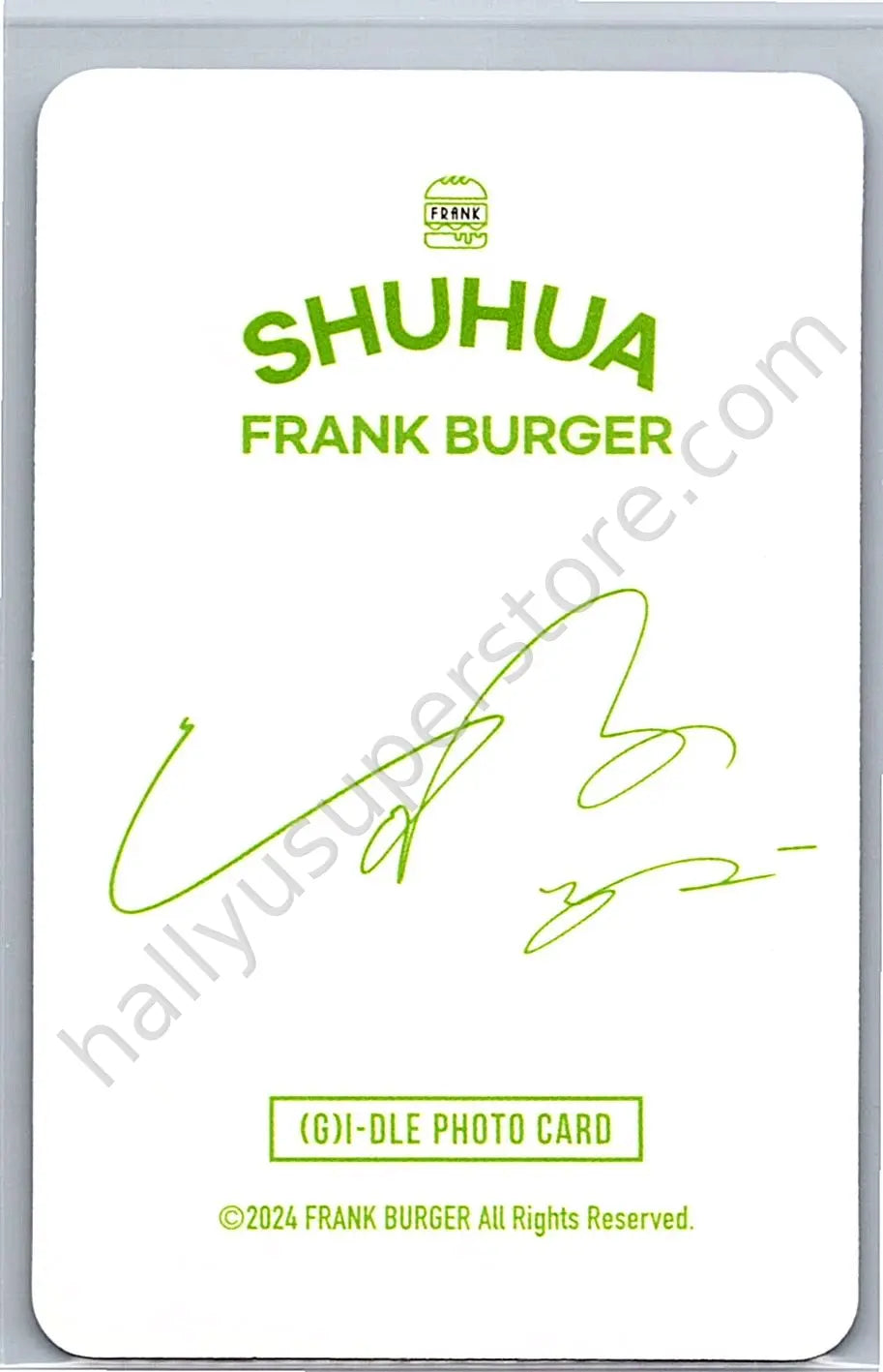 i-dle - Shuhua - (G)I-DLE x Frank Burger brand collaboration photocard set round 2