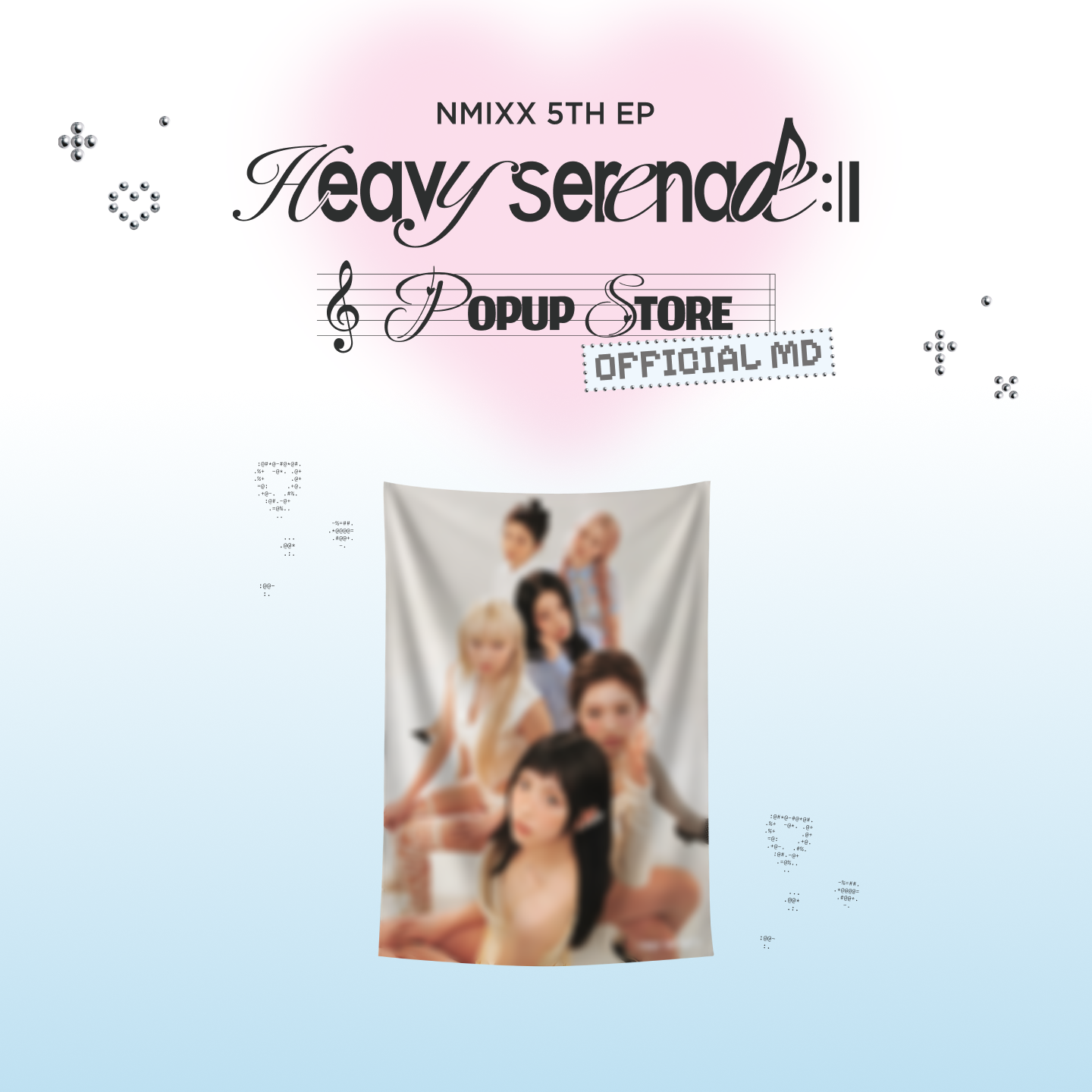 [NMIXX] CHIFFON FABRIC POSTER - [Heavy Serenade] POP-UP STORE