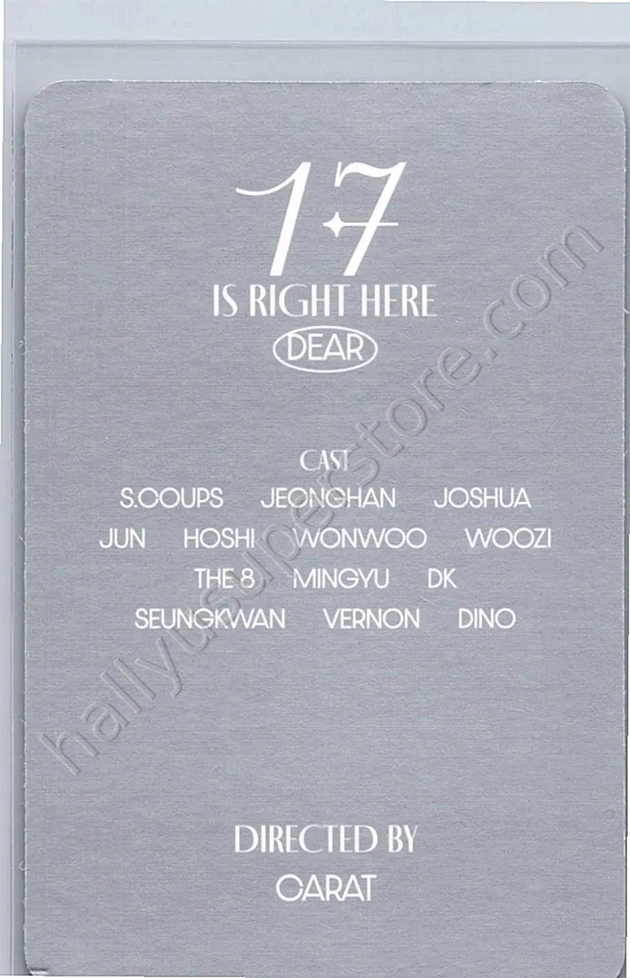SEVENTEEN - Vernon - 17 IS RIGHT HERE album photocard carat version dear version