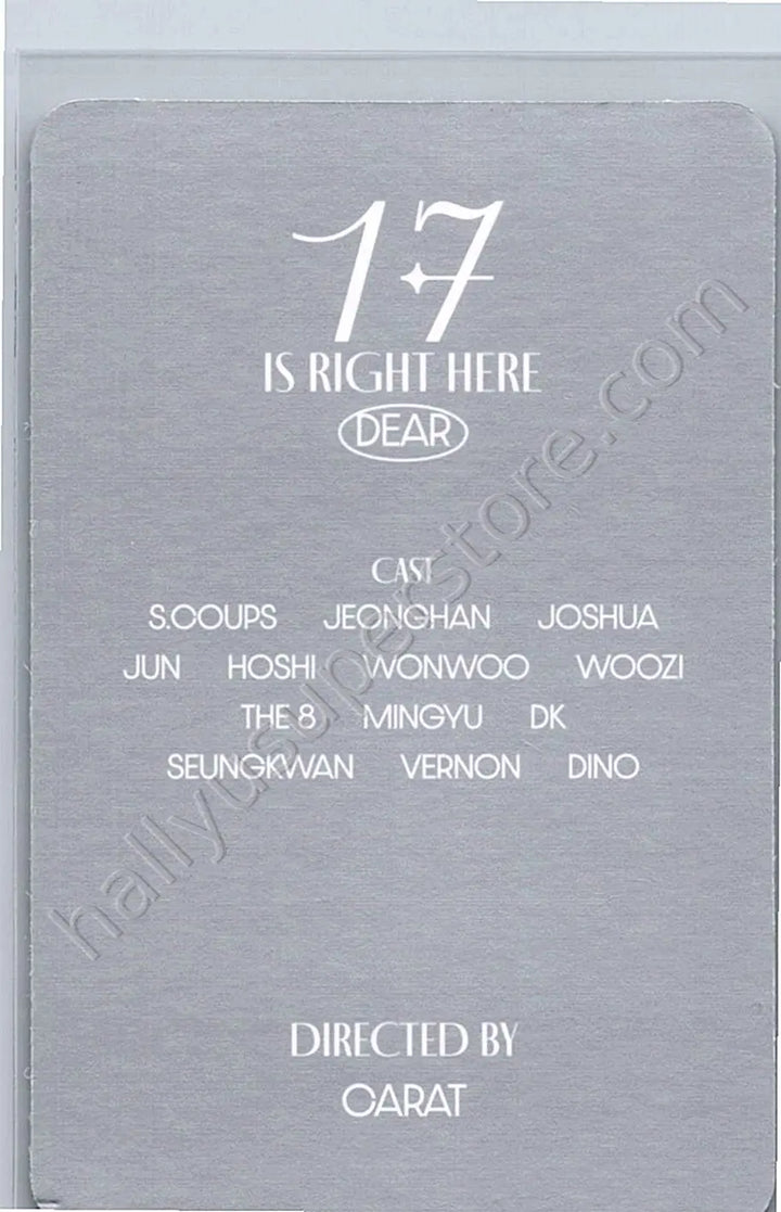 SEVENTEEN - Vernon - 17 IS RIGHT HERE album photocard carat version dear version