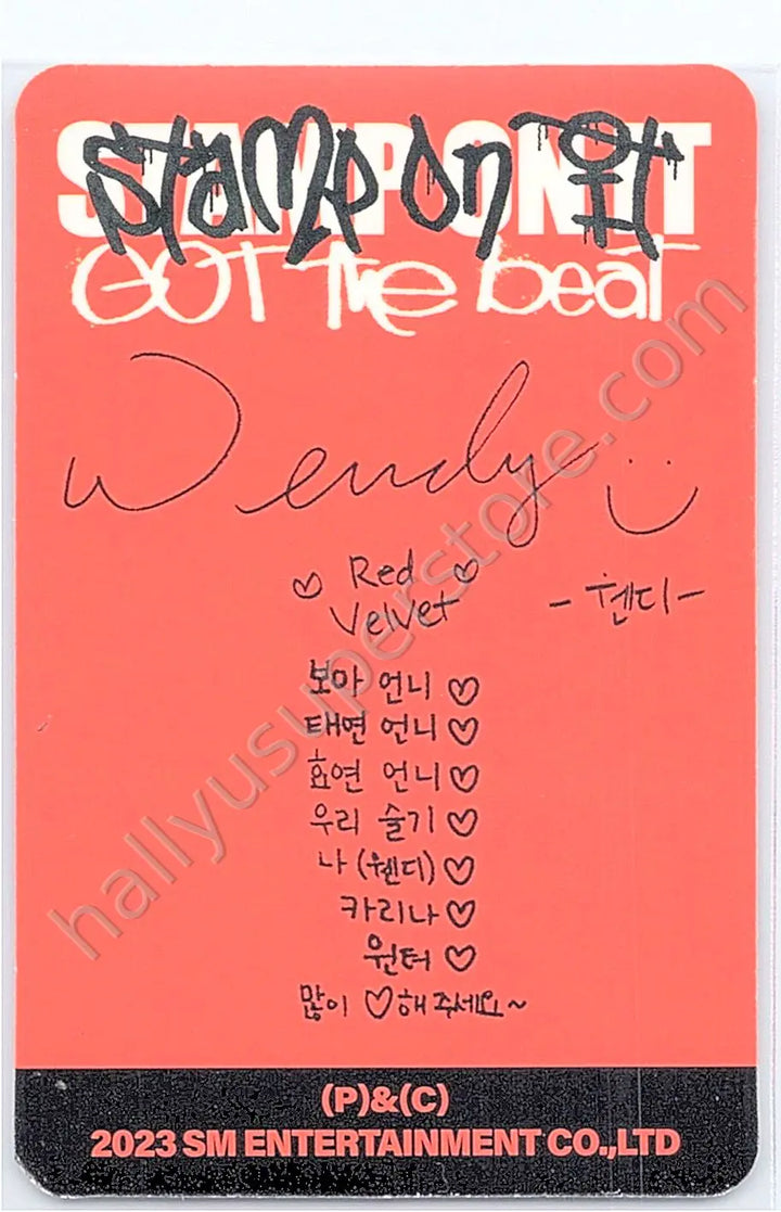 GOT the beat - Wendy - GOT the beat - BoA - Stamp on It Album album photocard smini version
