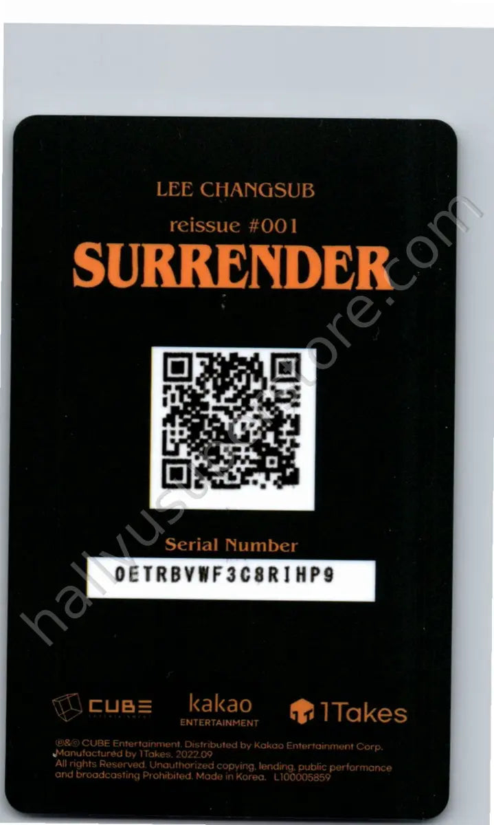 BTOB - Changsub - SURRENDER