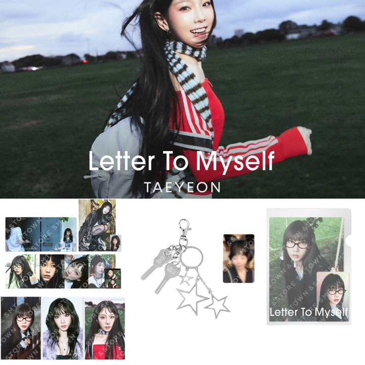 TAEYEON- "Letter To Myself" Official MD (4X6 PHOTO SET,POSTCARD + HOLOGRAM PHOTO CARD SET,PHOTO PACKAGE,KEY RING SET)