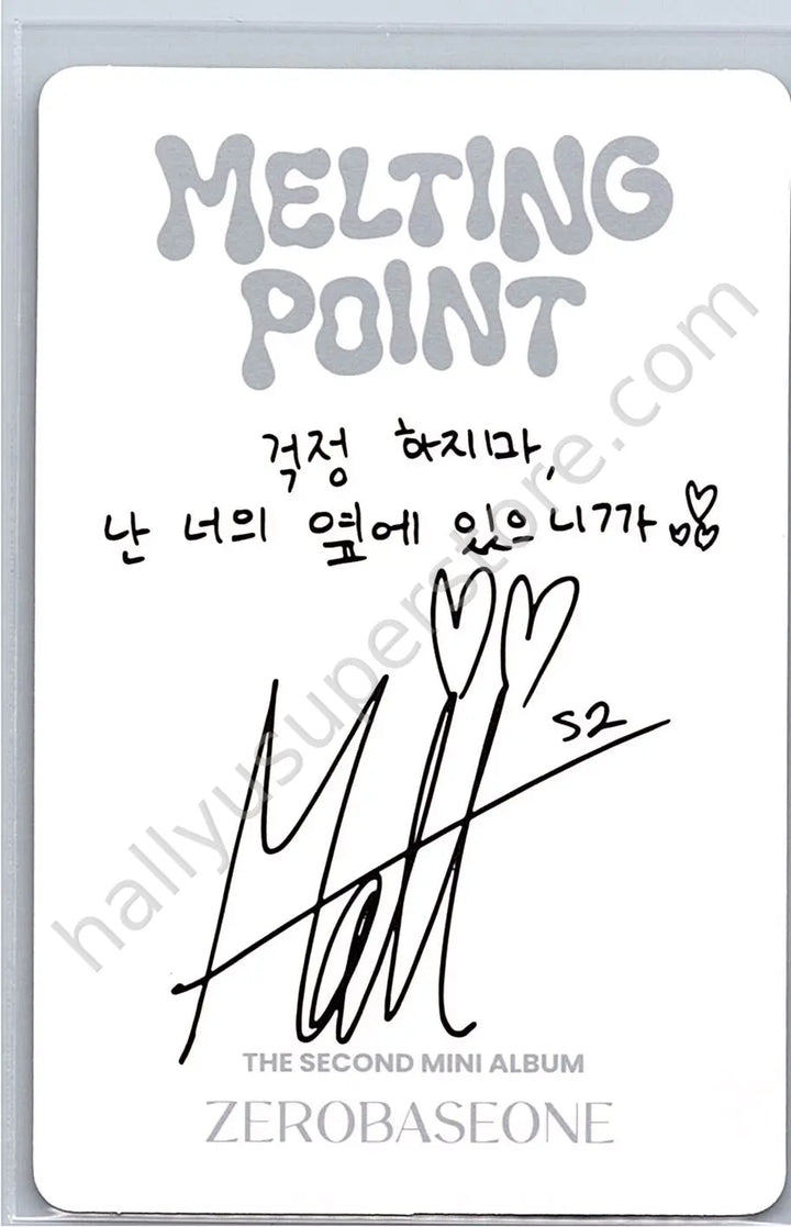 ZEROBASEONE - Matthew - Melting Point A version album photocard digipack version