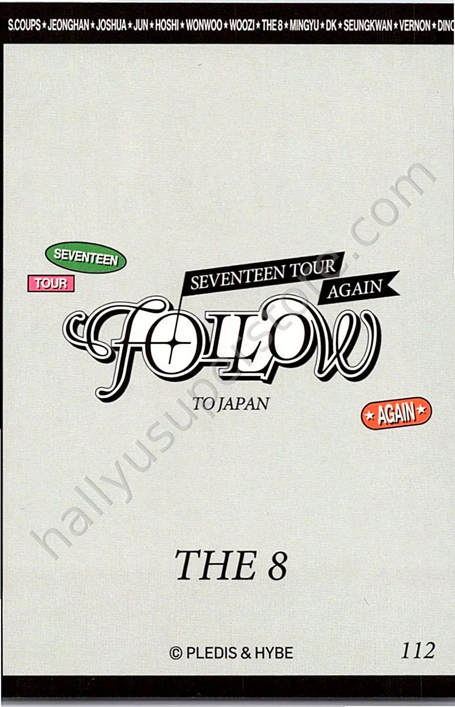 SEVENTEEN - The8 - [FOLLOW AGAIN] TOUR jacket japan merch photocard