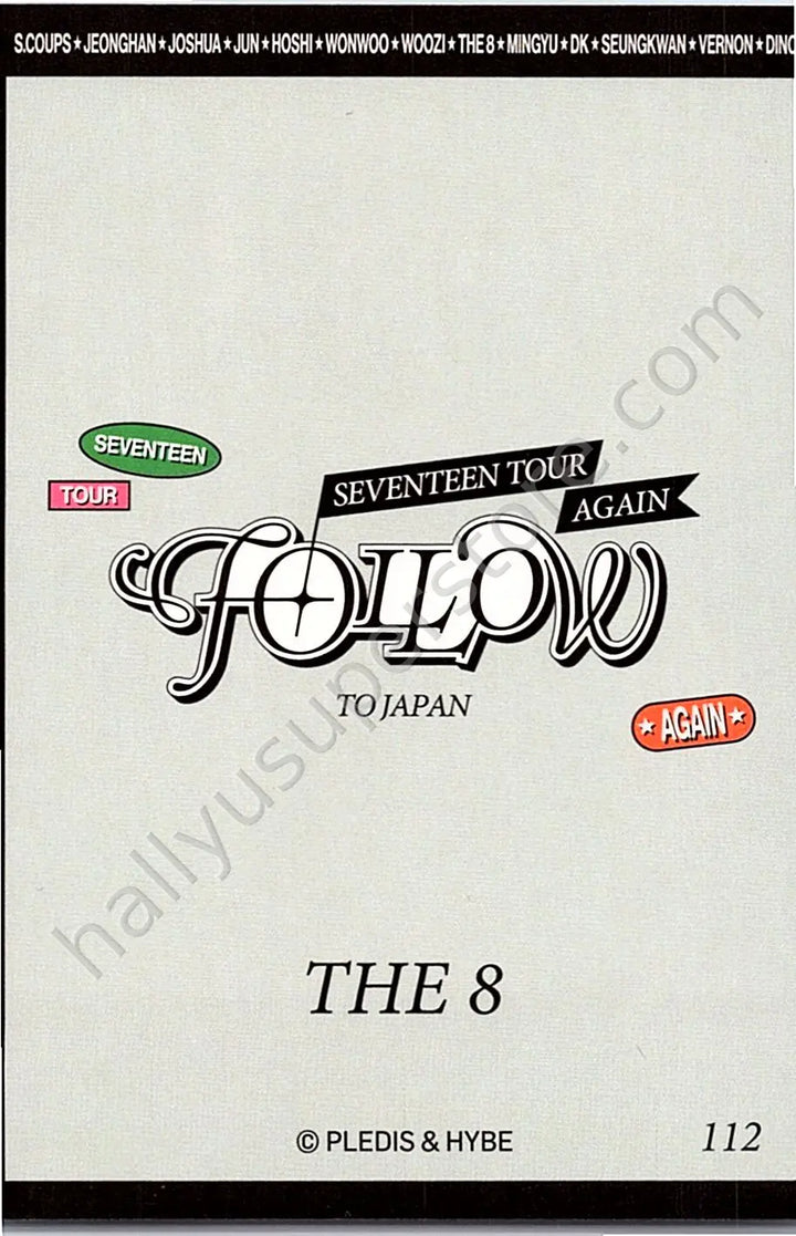 SEVENTEEN - The8 - [FOLLOW AGAIN] TOUR jacket japan merch photocard