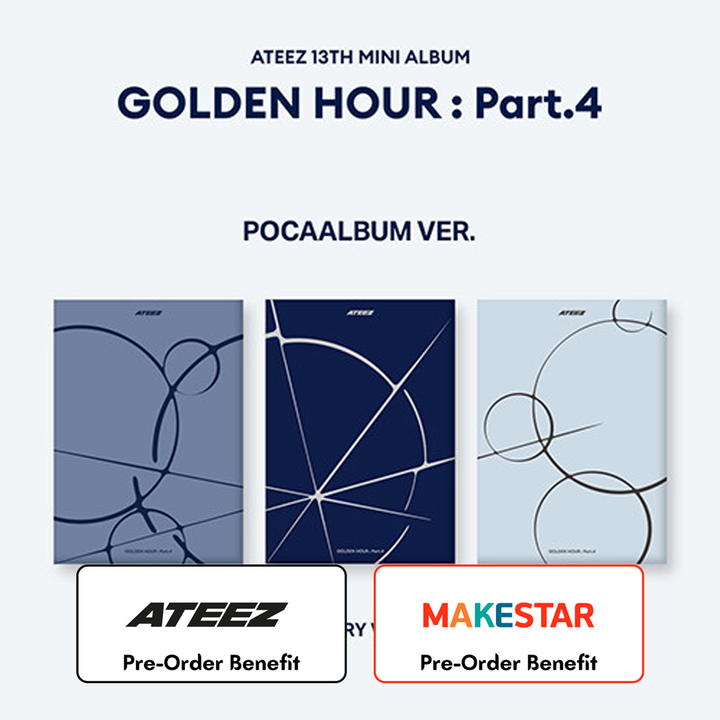 **[Pre-Order]  ATEEZ-GOLDEN HOUR : Part.4 (POCAALBUM VER.)[A+Diary+Z Ver.] (Random/SET)