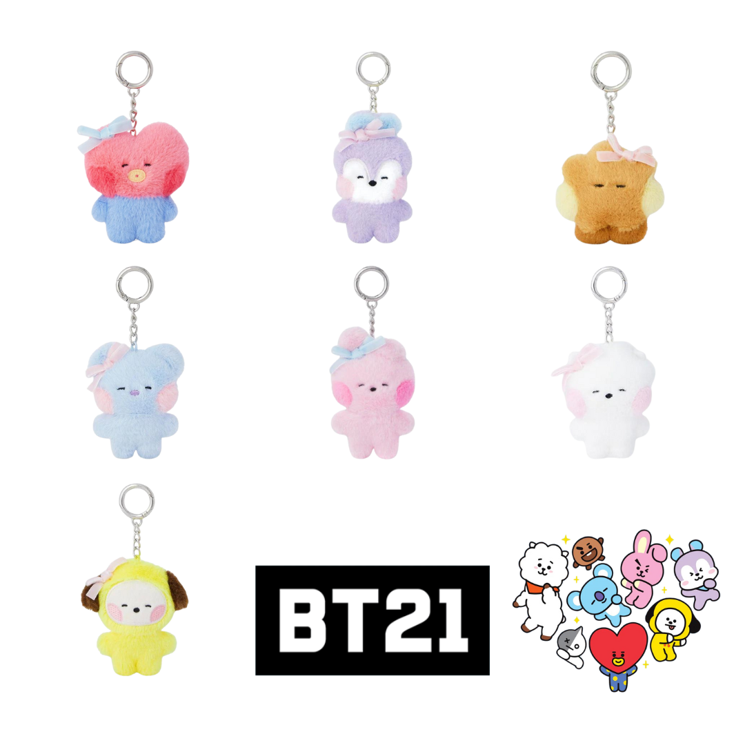 BT21 - Mini Minini Ribbon Edition Plush Keyring (Choose Member ...