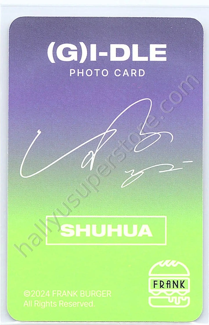 i-dle - Shuhua - (G)I-DLE x Frank Burger brand collaboration photocard set round 1