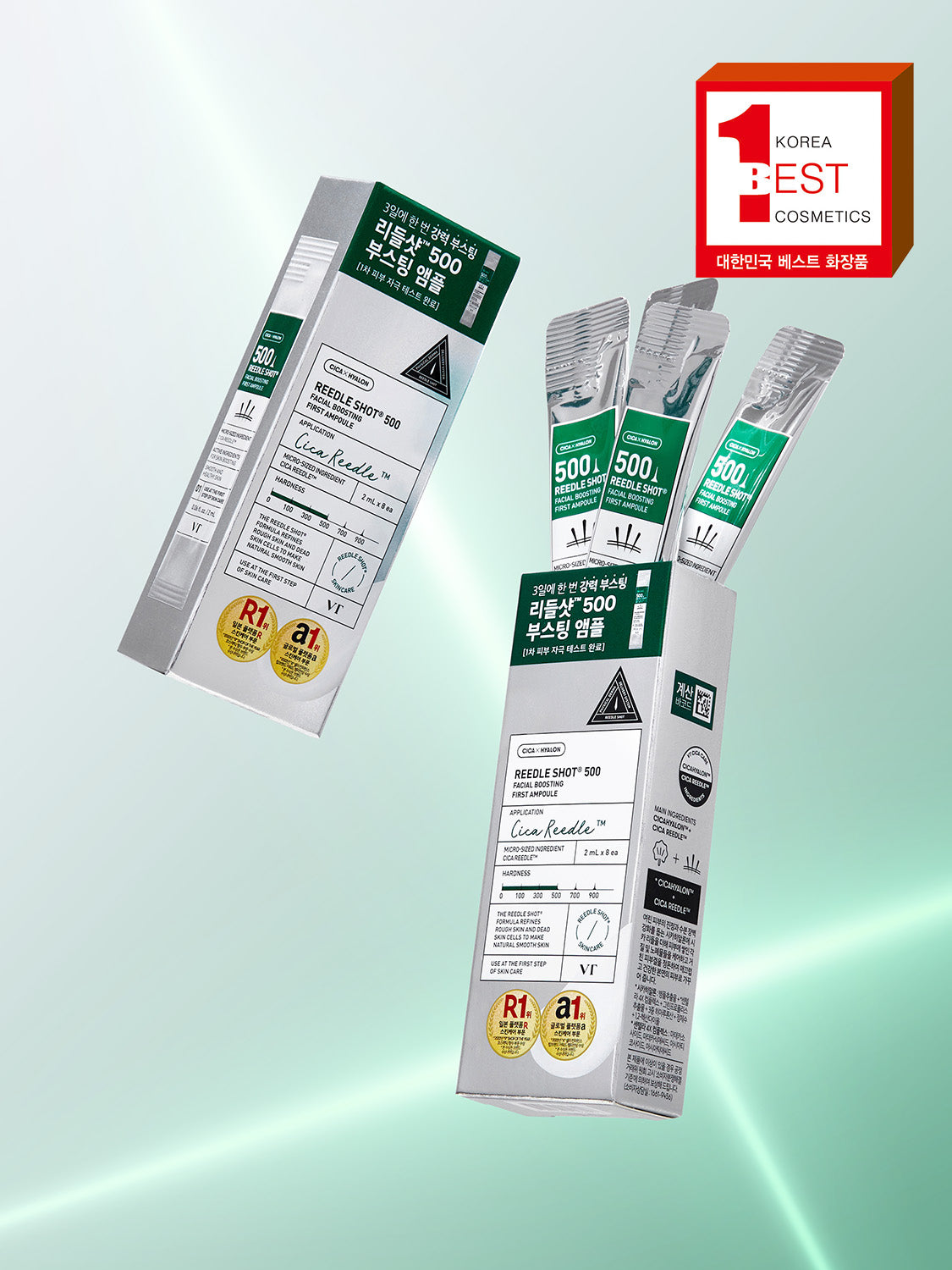 VT cosmetics- Reedle Shot 500 facial Boosting First Ampoule(8ea)