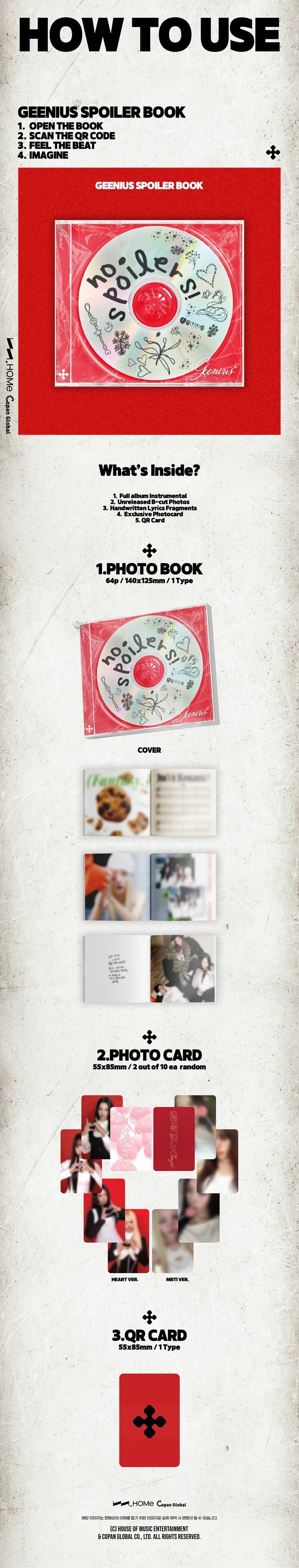 [PRE-ORDER] Geenius 지니어스 - Vol 1. 정규 1집 Spoiler Book [QR ver.]