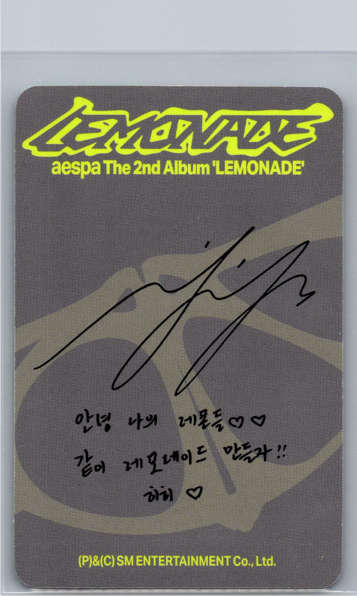 Aespa "LEMONADE" - Official Photocard (ACID Ver.) [26.06.04]