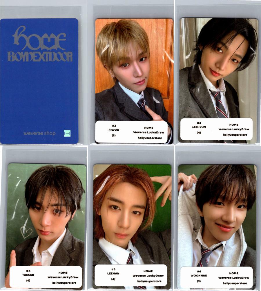 BOYNEXTDOOR "HOME" - Weverse Shop Lucky Draw Event Photocard [26.06.09]