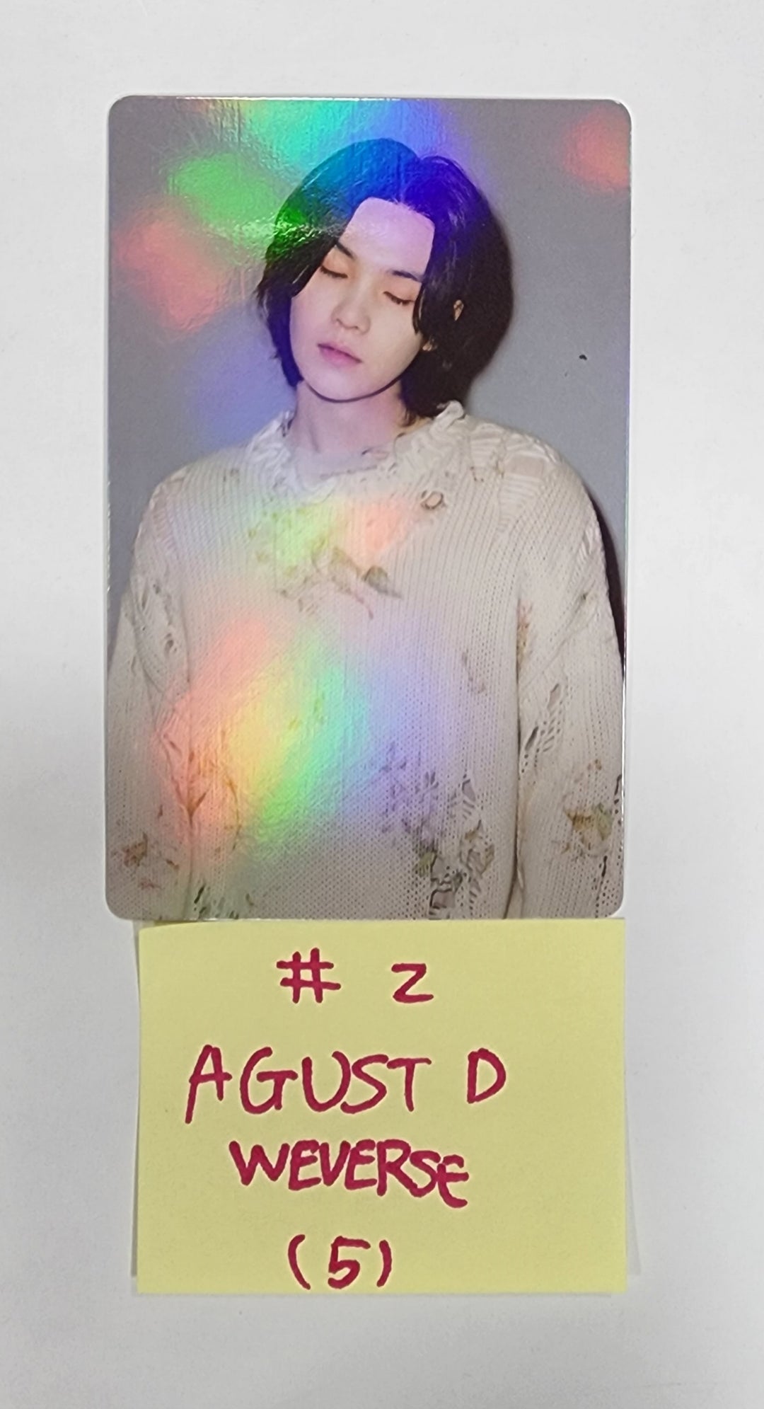 Agust D (Of BTS) "D-DAY" - Weverse Shop Pre-Order Benefit Hologram Photocard