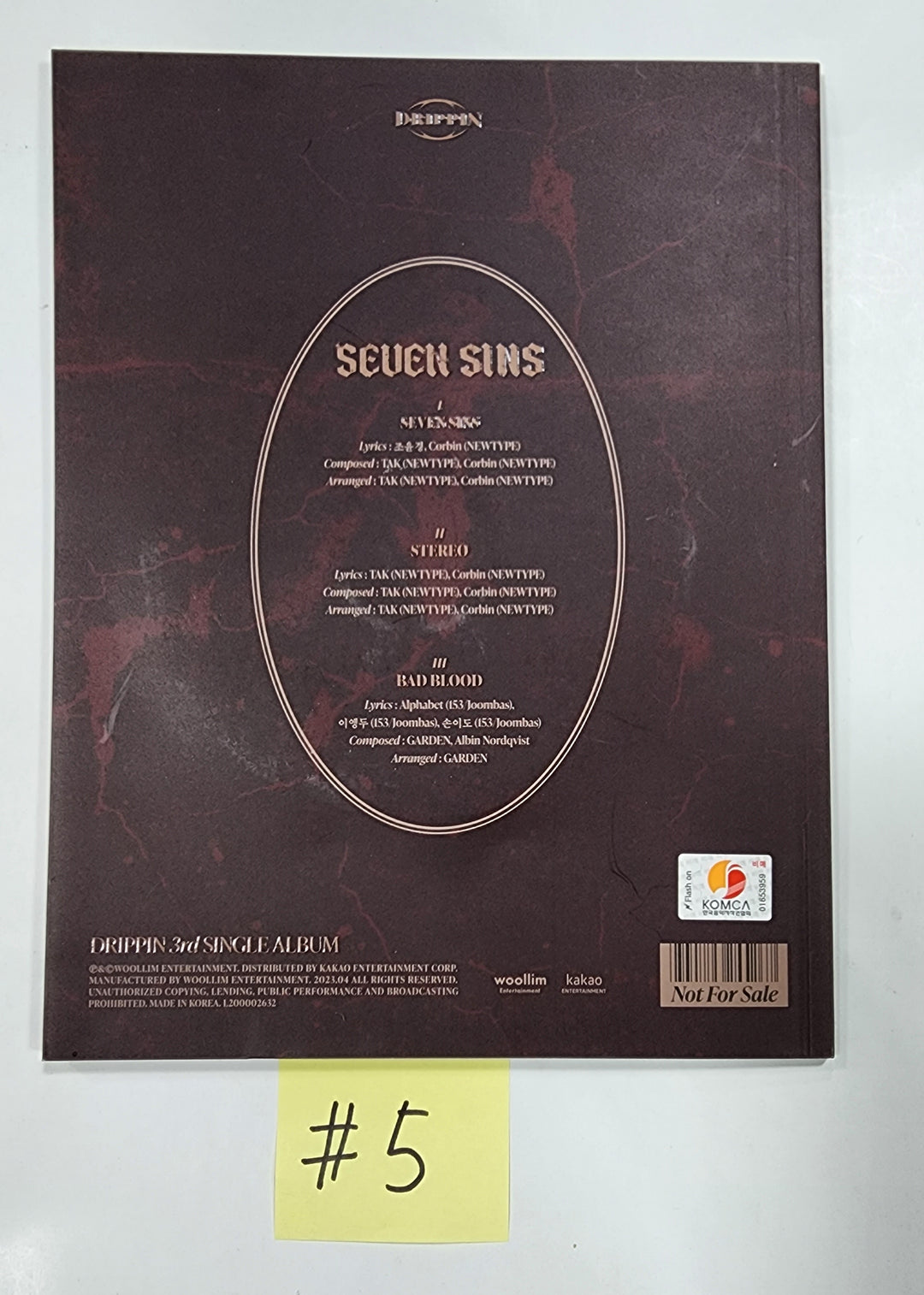 DRIPPIN「Seven Sins」 - 直筆サイン入りプロモアルバム