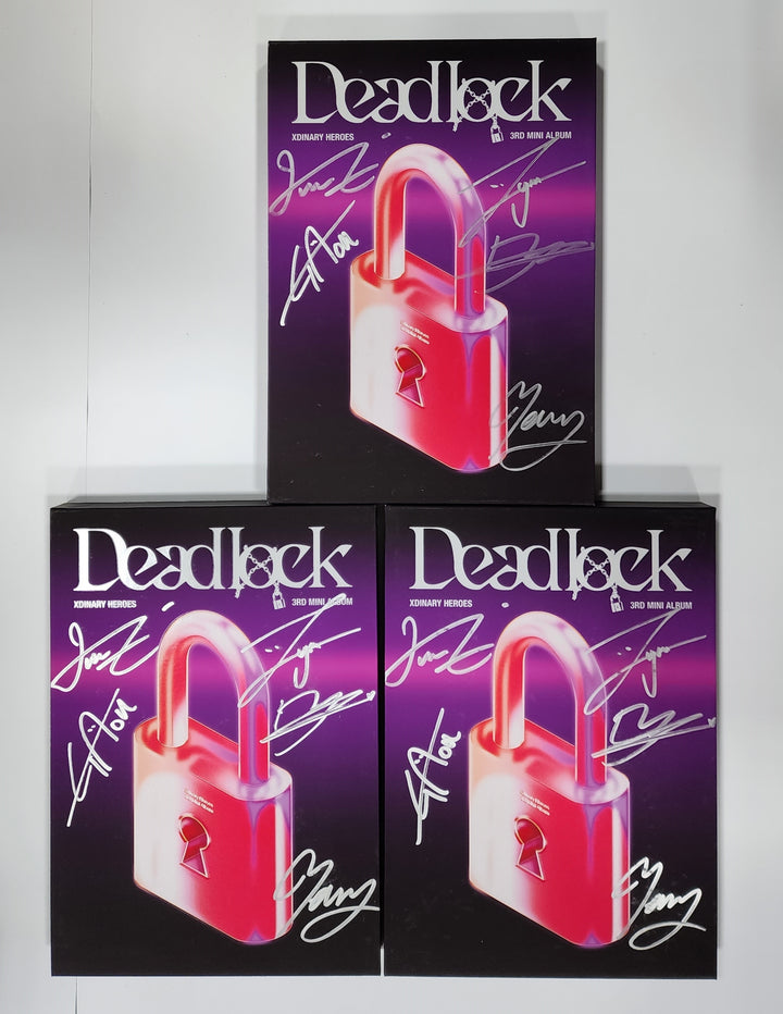 Xdinary Heroes "Deadlock" - Hand Autographed(Signed) Promo Album - HALLYUSUPERSTORE