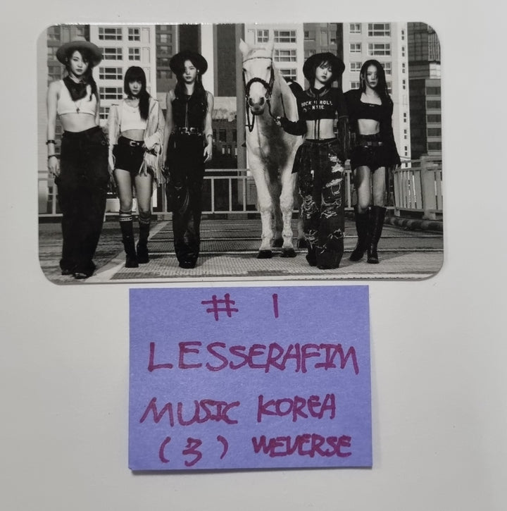 LE SSERAFIM "UNFORGIVEN" - Music Korea プレオーダー特典フォトカード [Weverse Album Ver.]