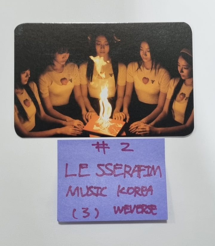 LE SSERAFIM "UNFORGIVEN" - Music Korea Pre-Order Benefit Photocard [Weverse Album Ver.]