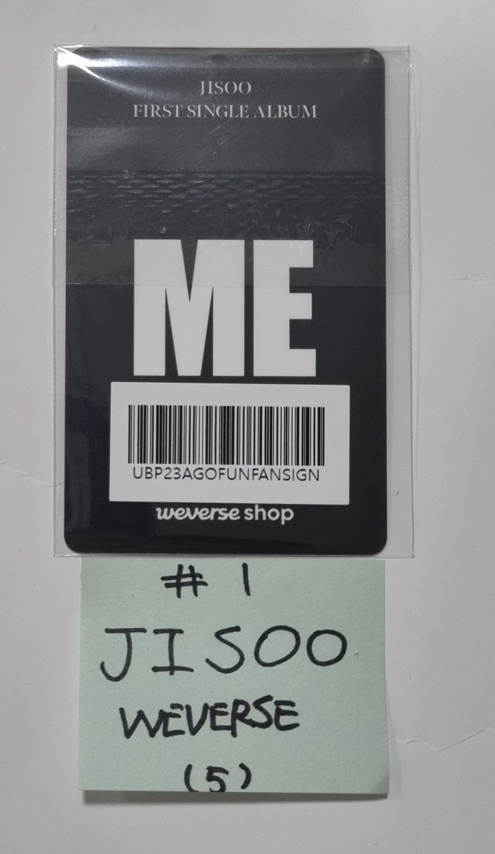 JISOO (Of Black Pink) "ME" - Weverse Shop Fansign Event Photocard