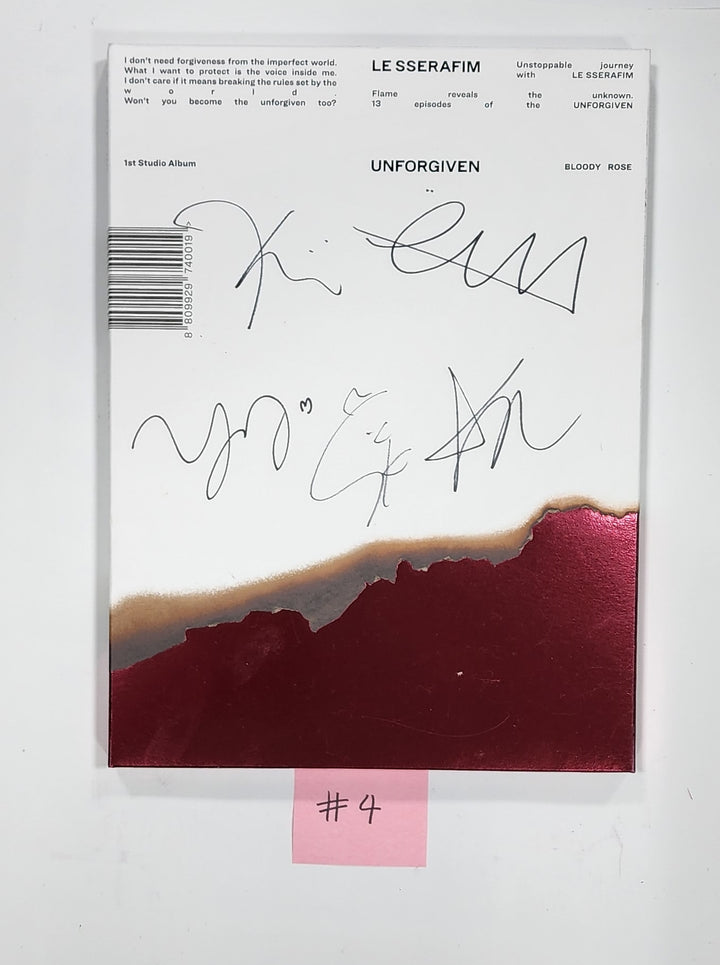 LE SSERAFIM "UNFORGIVEN" - Hand Autographed(Signed) Promo Album
