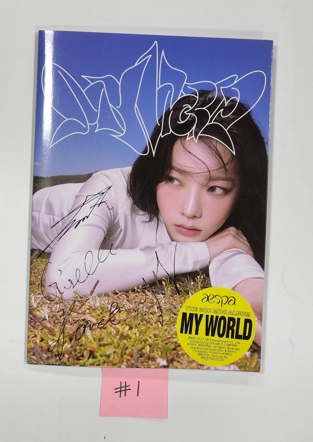 Aespa "MY WORLD" - Hand Autographed(Signed) Promo Album