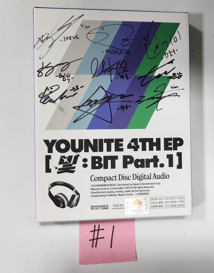 YOUNITE "빛 : BIT Part.1" - Hand Autographed(Signed) Promo Album