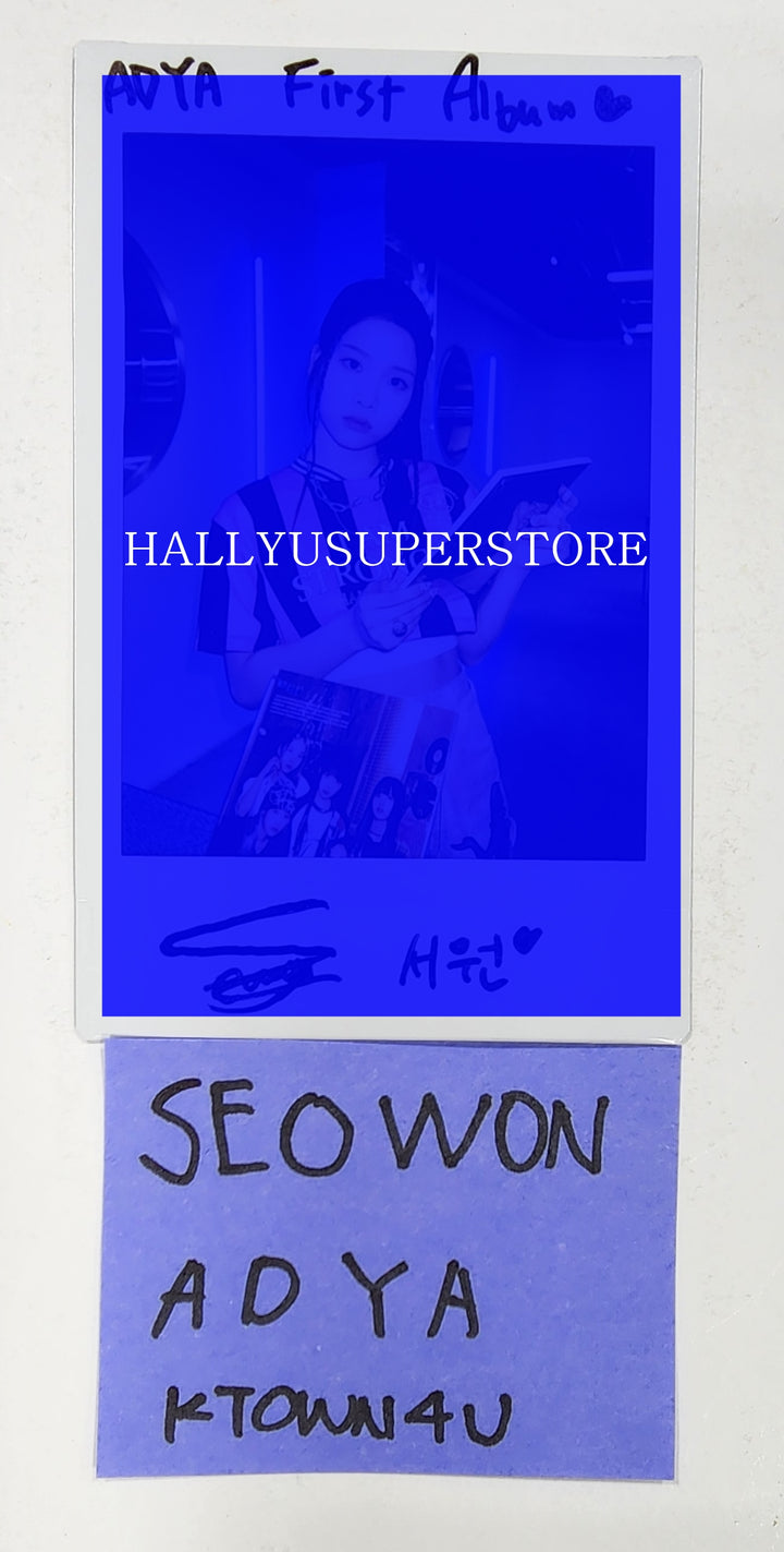 SEOWON (Of ADYA) "ADYA" - Hand Autographed(Signed) Polaroid