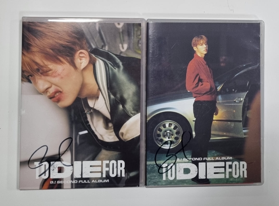 B.I "TO DIE FOR" - Hand Autographed(Signed) Promo Album - HALLYUSUPERSTORE