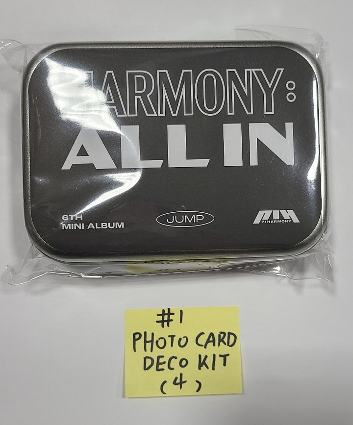 P1Harmony 'HARMONY : All IN' - Official MD [Lenticular Photo Set, Photocard Deco Kit, Acrylic Card Holder, MEMO Acrylic Stand]