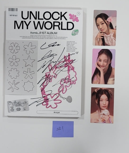 Fromis_9 "Unlock My World" - Hand Autographed(Signed) Promo Album