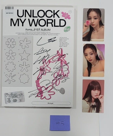 Fromis_9 "Unlock My World" - Hand Autographed(Signed) Promo Album