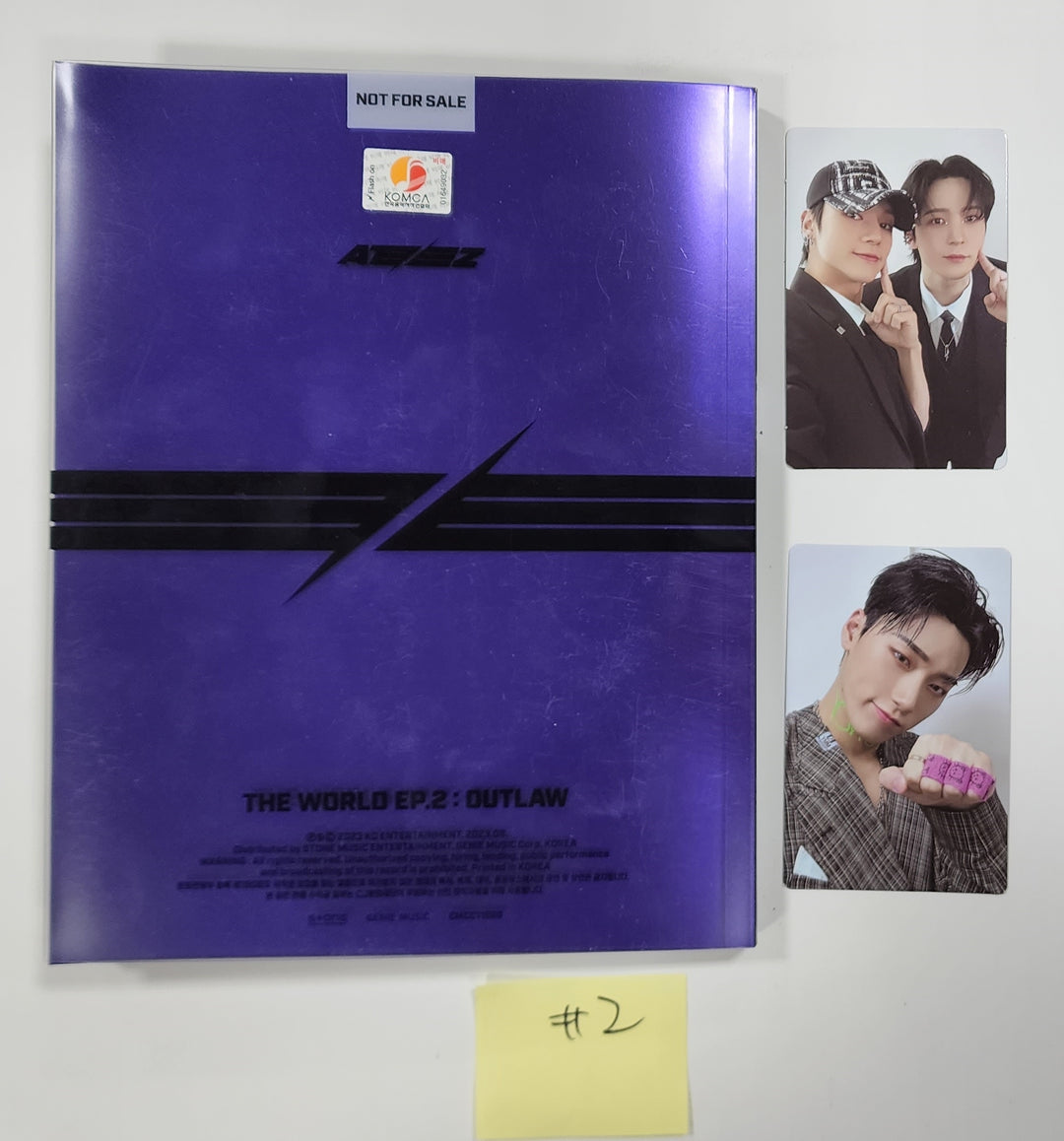 ATEEZ "THE WORLD EP.2 " 9th Mini - Hand Autographed(Signed) Promo Album