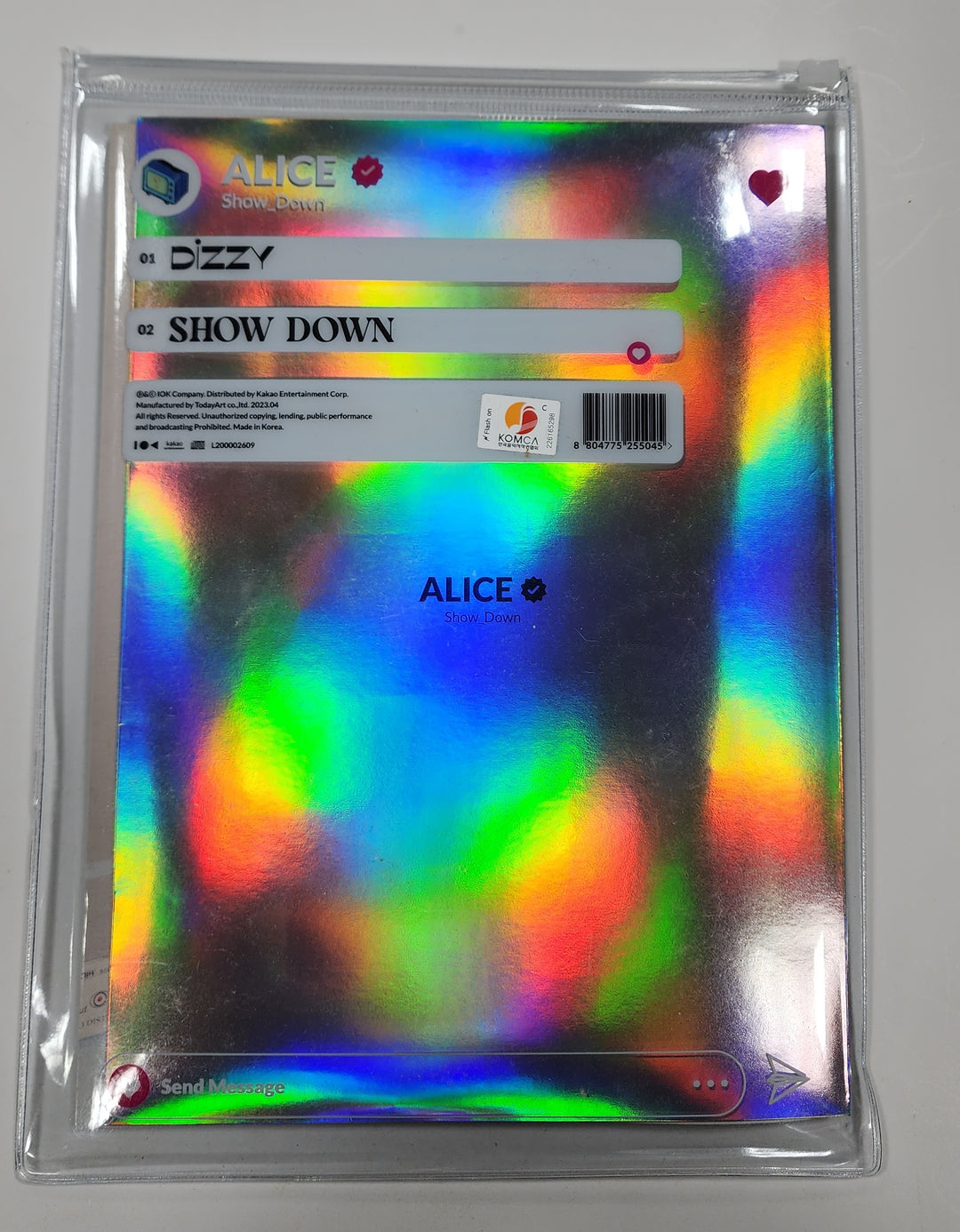 ALICE "SHOW DOWN" - Hand Autographed(Signed) Album